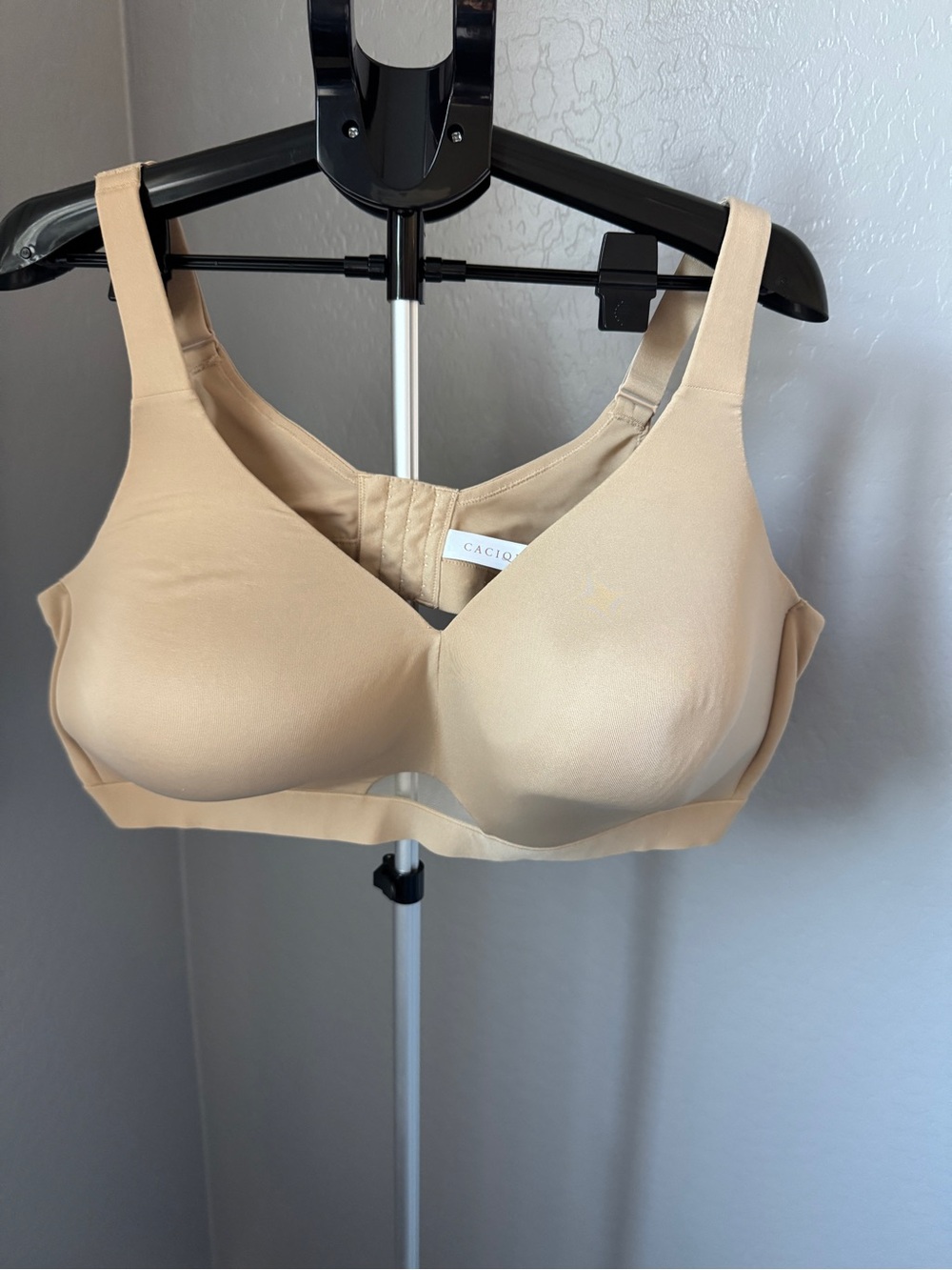 Cacique Lane Bryant Comfort Bliss No-Wire Bra Lightly Lined Beige 52DD
